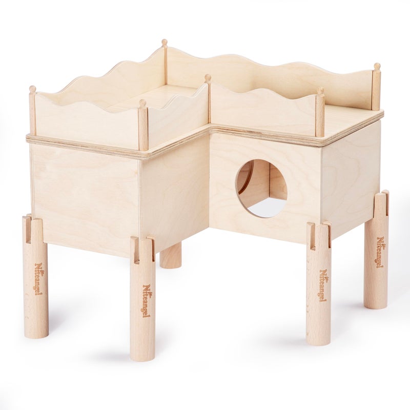 Niteangel Set of Beech Stilts for Elevating & Safely Setting Niteangel Multi-Chamber Series Maze House (Set of 4 Stilts (5.9'' H)) - Image 4